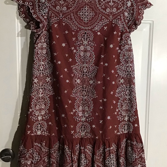 ANTHROPOLOGY Feather Bone Embroidered Ynez dress - Picture 2 of 4